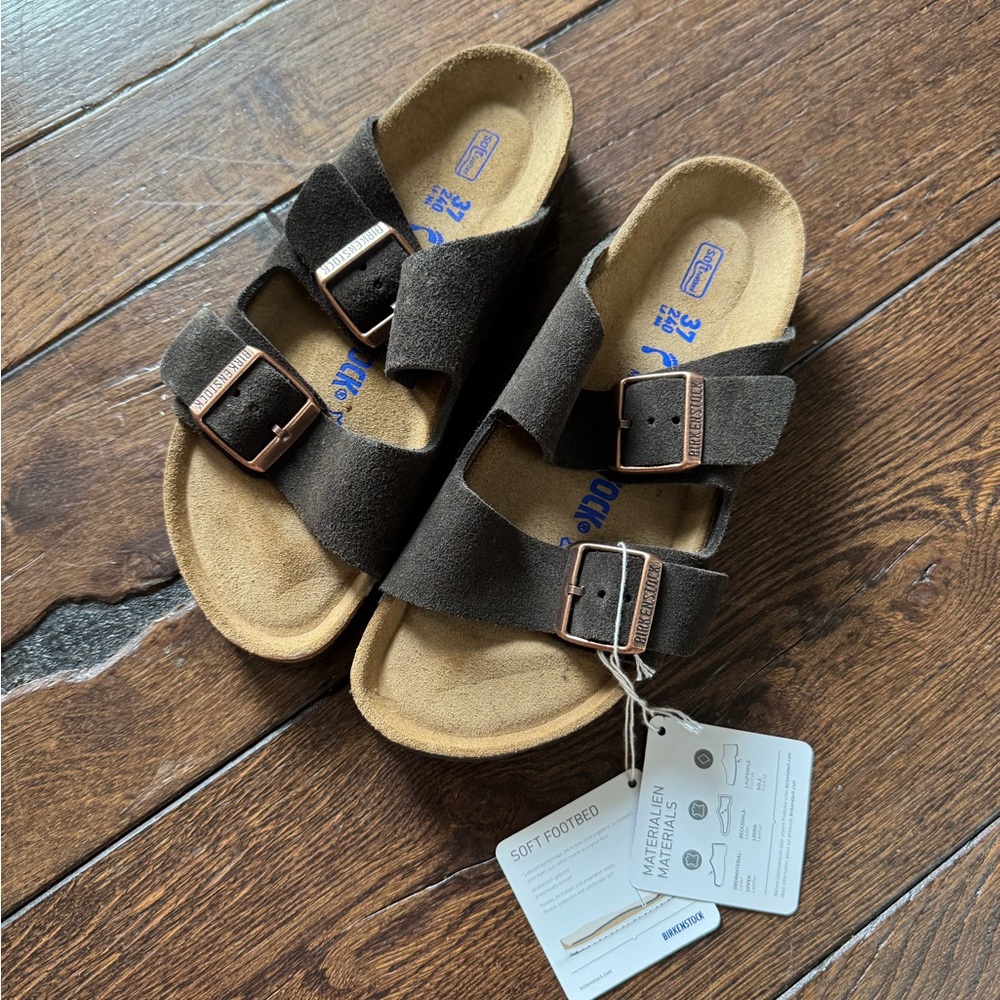 Birkenstock Arizona soft Sandals - Brown Suede